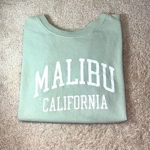 Brady Melville // John Galt Light Green Malibu, California Cropped T-Shirt